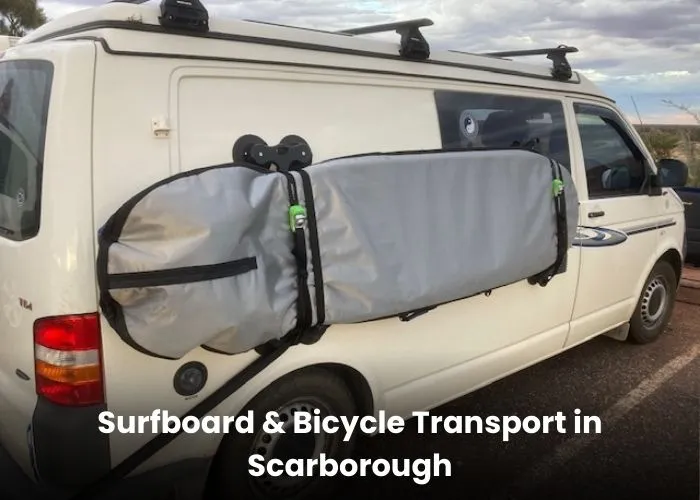 Scarborough 6 Maxi taxi in Scarborough transporting surfboards and bicycles for coastal group travel